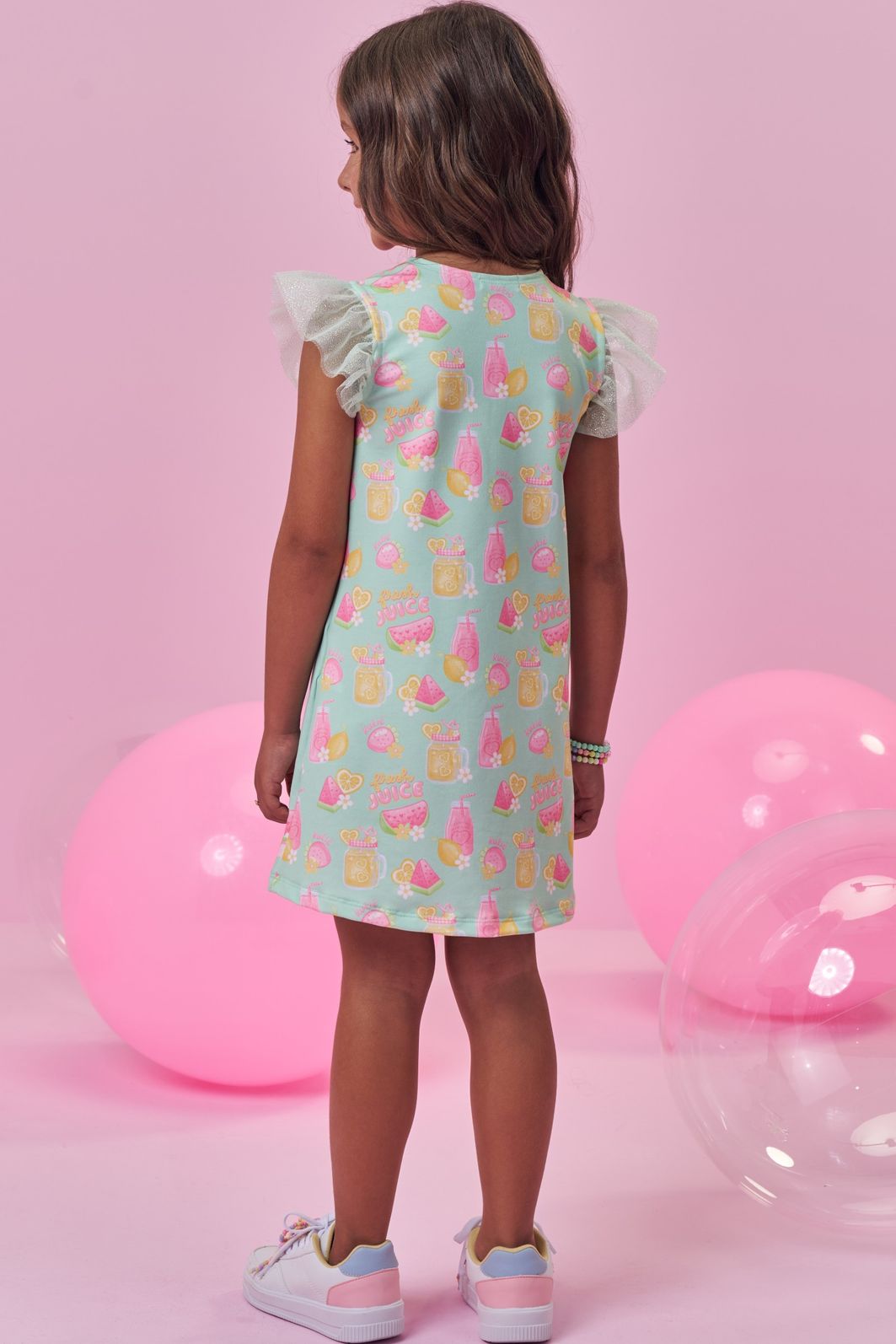 Vestido em molecotton 99624 Kukiê Infantil Menina Vestido em molecotton 99624 Kukiê Infantil Menina