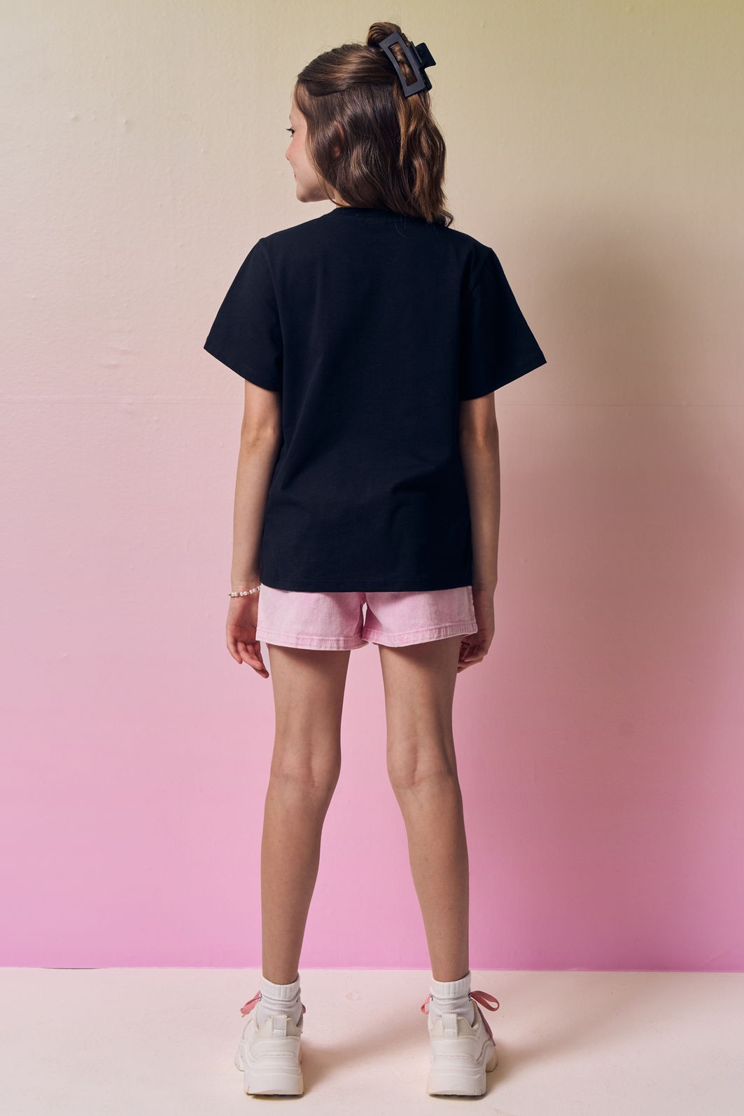 Shorts em sarja com elastano 95071 Vic Teen Menina Shorts em sarja com elastano 95071 Vic Teen Menina