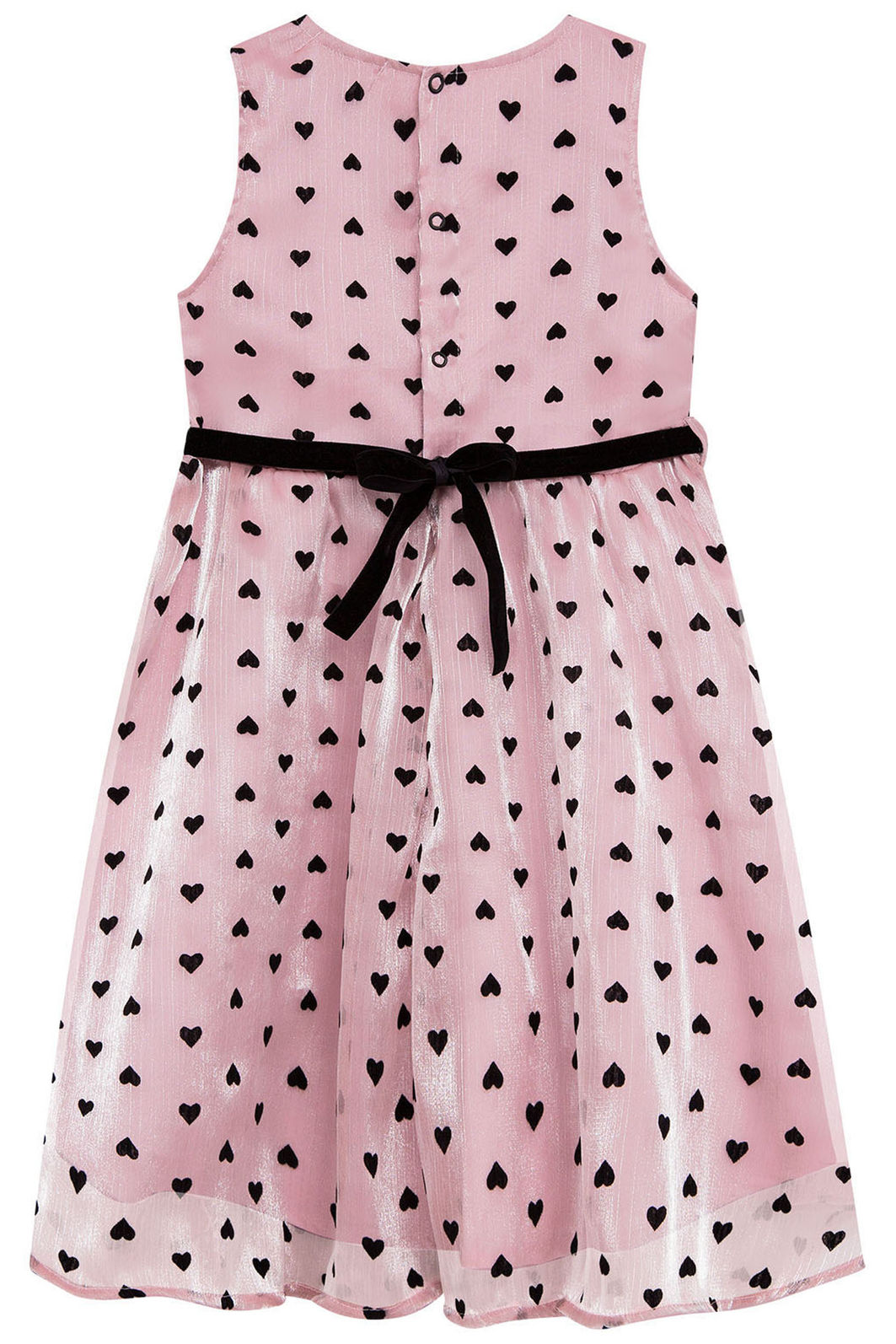 Vestido em chiffon corações 96568 Kukiê Infantil Menina