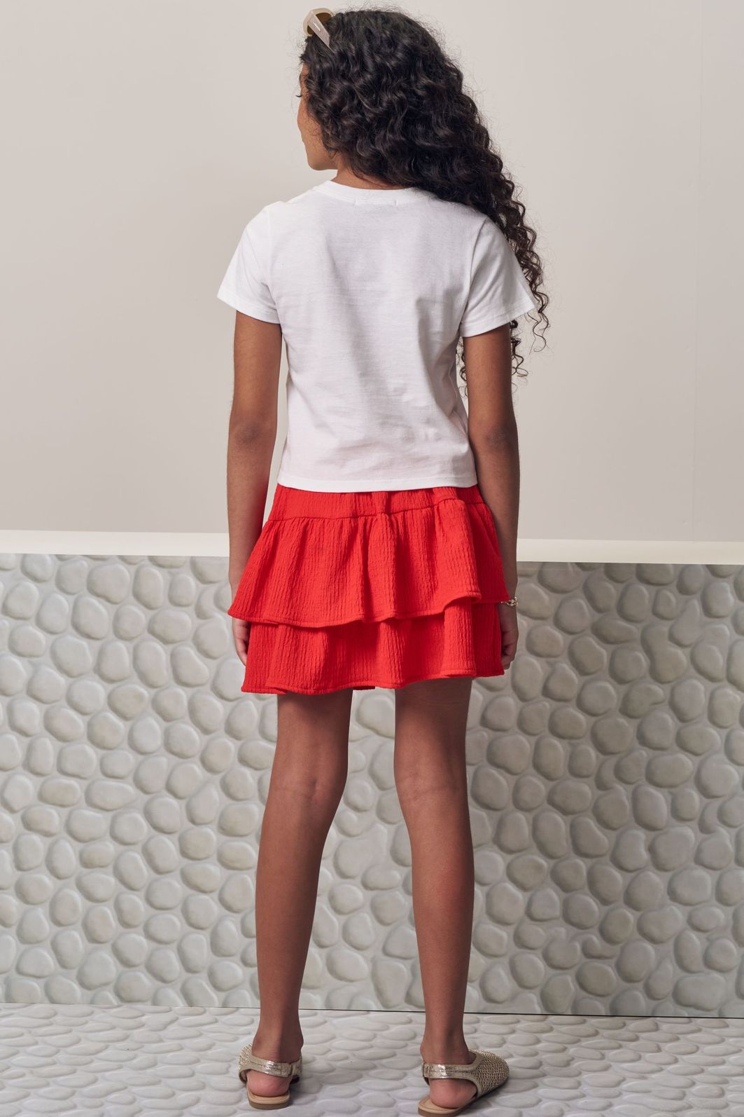 Conjunto de blusa em meia malha e saia em malha texturizada com shorts embutido 98960 Lilimoon Teen Menina Conjunto de blusa em meia malha e saia em malha texturizada com shorts embutido 98960 Lilimoon Teen Menina