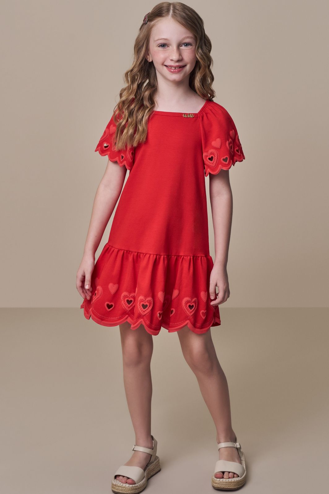 Vestido em cotton 15797 Kukiê Infantil Menina Vestido em cotton 15797 Kukiê Infantil Menina