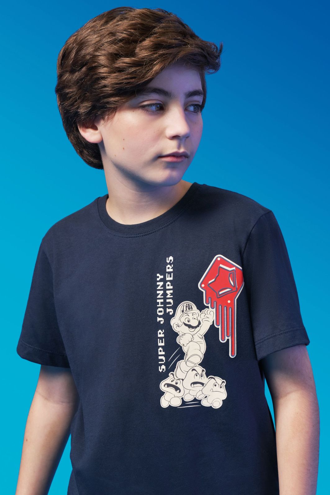 Camiseta em meia malha 94302 Johnny Fox Teen Menino Camiseta em meia malha 94302 Johnny Fox Teen Menino