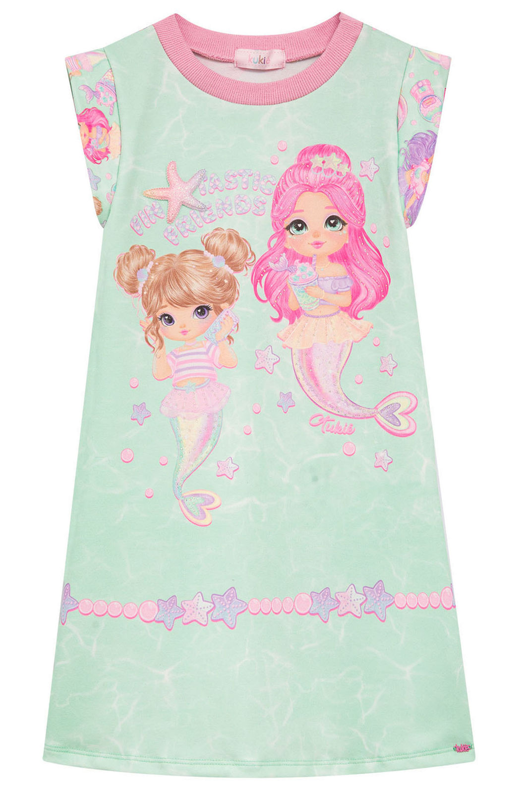 Vestido em molecotton 95575 Kukiê Infantil Menina Vestido em molecotton 95575 Kukiê Infantil Menina