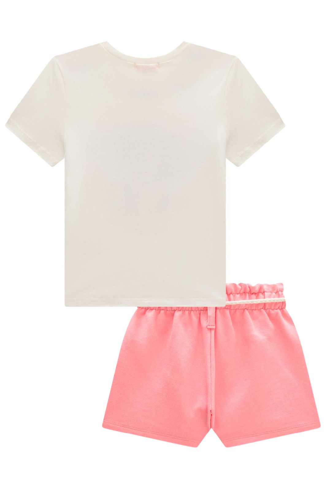 Conjunto de blusa em meia malha e shorts em moletom sem pelúcia 99619 Kukiê Infantil Menina Conjunto de blusa em meia malha e shorts em moletom sem pelúcia 99619 Kukiê Infantil Menina