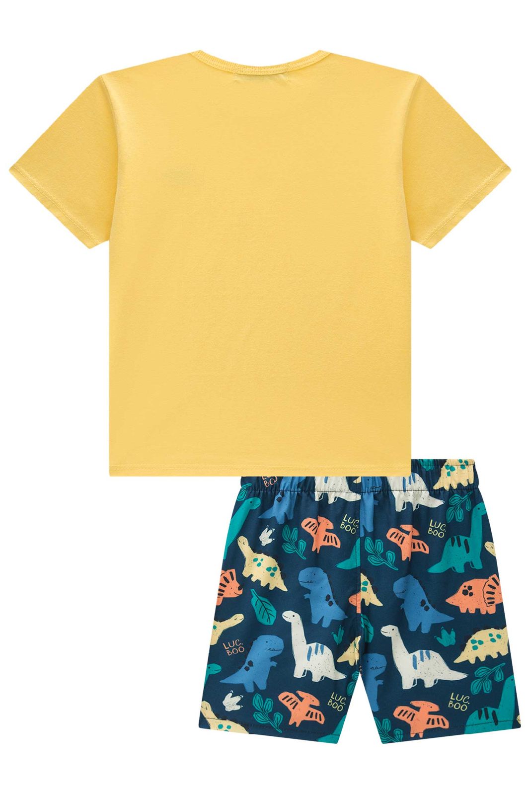 Conjunto de camiseta em meia malha e bermuda em nylon ergonomic com elastano 94697 LucBoo Infantil Menino Conjunto de camiseta em meia malha e bermuda em nylon ergonomic com elastano 94697 LucBoo Infantil Menino