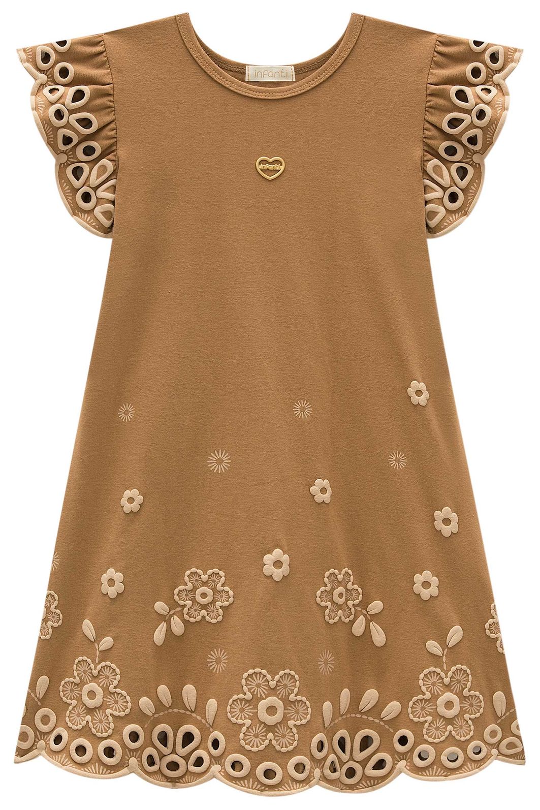 Vestido em cotton 21720 Infanti Infantil Menina Vestido em cotton 21720 Infanti Infantil Menina