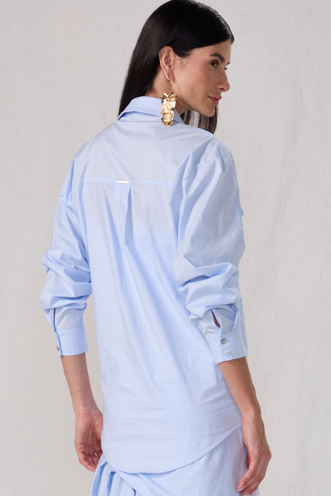 Camisa em tricoline com elastano 83776 Linzzi Camisa em tricoline com elastano 83776 Linzzi