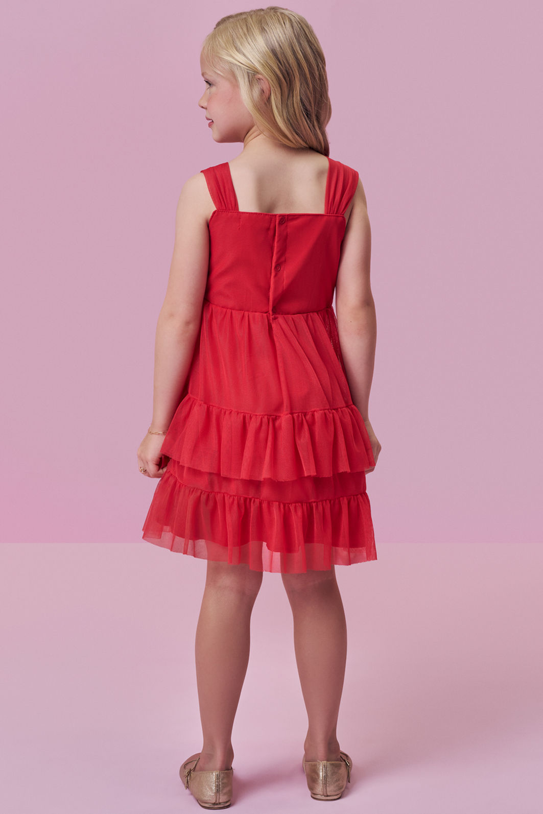 Vestido em tule com elastano 99200 Kukiê Infantil Menina Vestido em tule com elastano 99200 Kukiê Infantil Menina