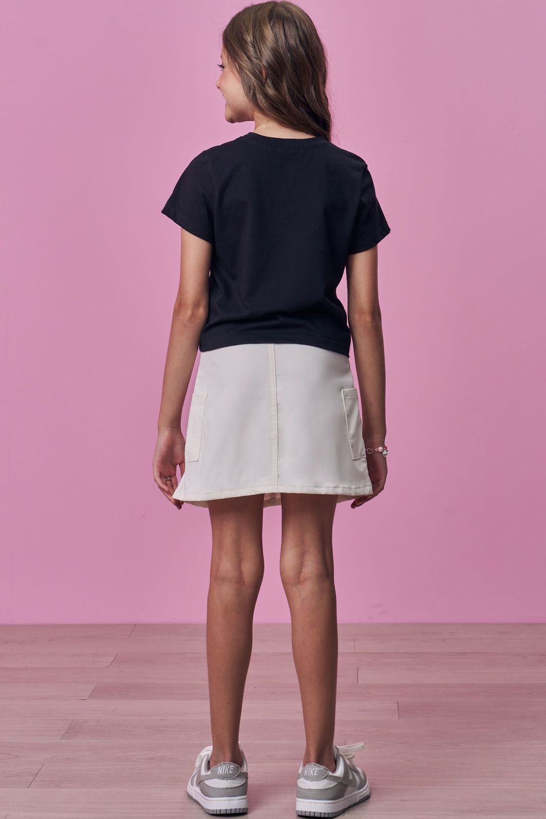 Saia em alfaiataria tecno cargo com shorts embutido 97957 Vic Teen Menina Saia em alfaiataria tecno cargo com shorts embutido 97957 Vic Teen Menina