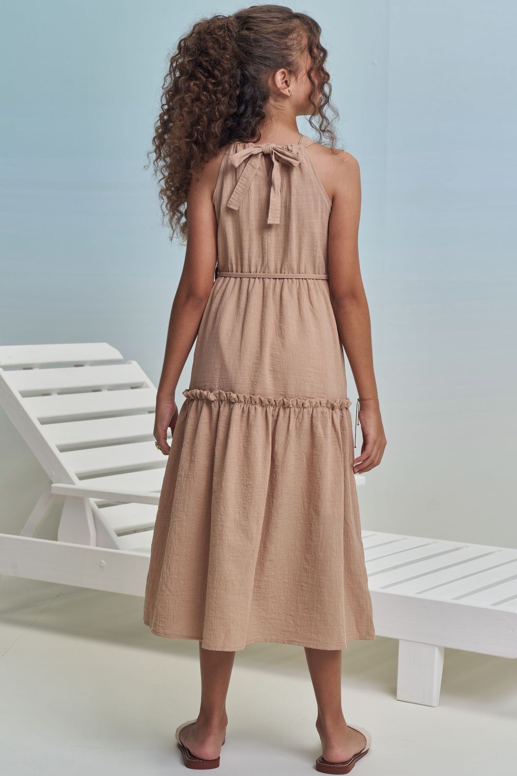 Vestido midi em linho pacific 99452 Lilimoon Teen Menina Vestido midi em linho pacific 99452 Lilimoon Teen Menina
