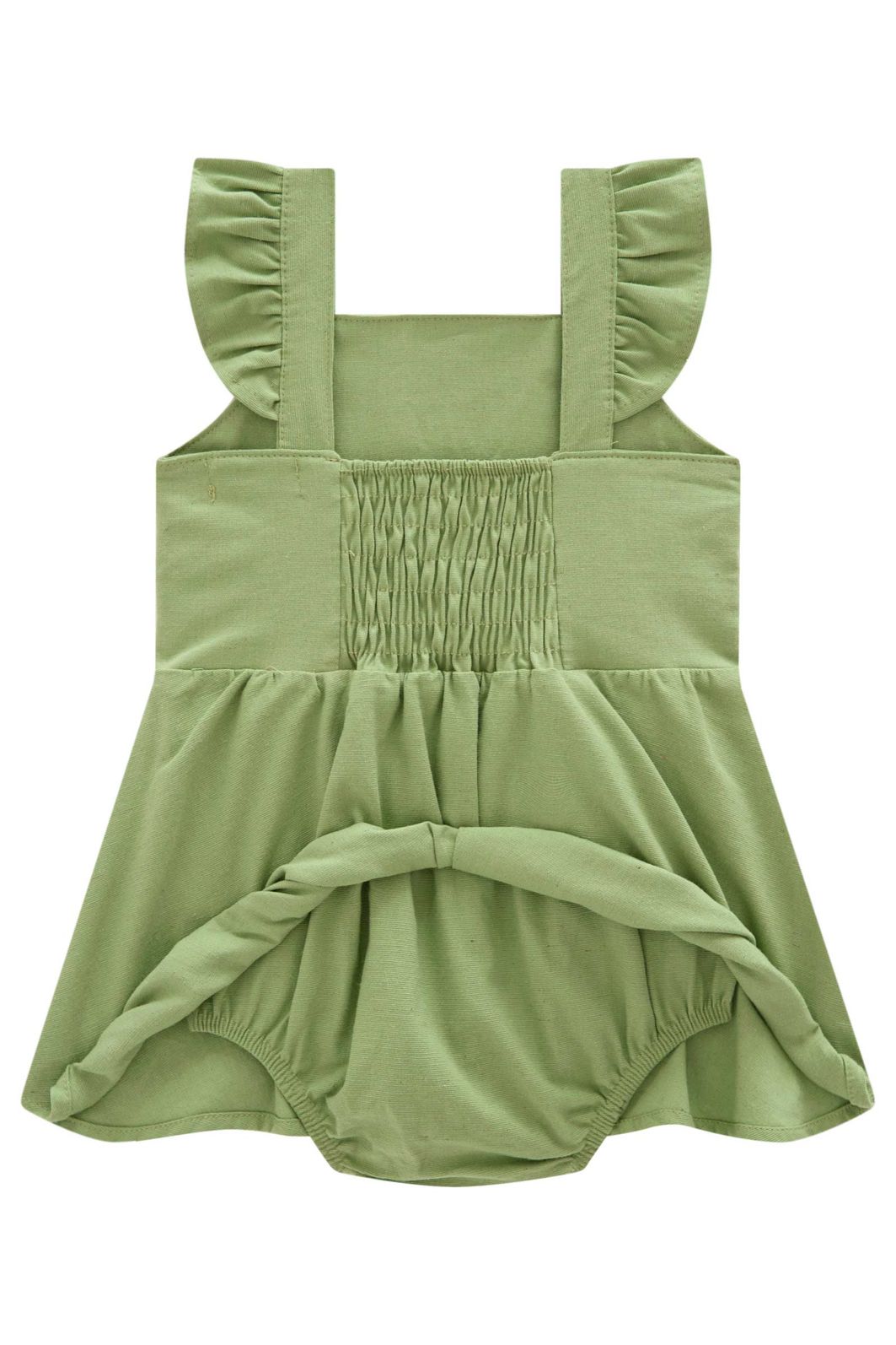 Vestbody em linho com elastano 98086 Infanti Bebê Menina Vestbody em linho com elastano 98086 Infanti Bebê Menina