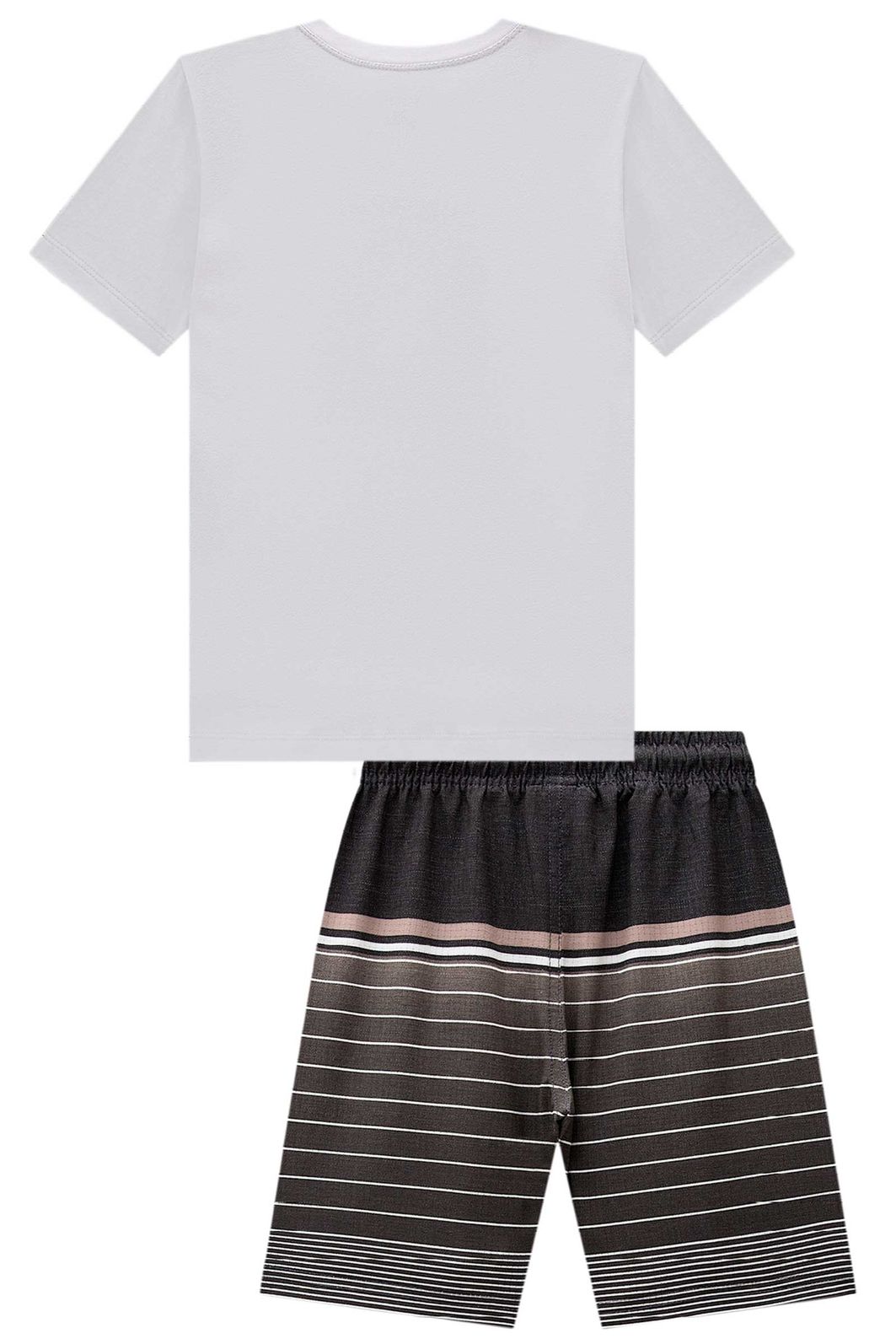 Conjunto de camiseta em meia malha e bermuda em rip stop air flex com elastano 99602 LucBoo Infantil Menino Conjunto de camiseta em meia malha e bermuda em rip stop air flex com elastano 99602 LucBoo Infantil Menino
