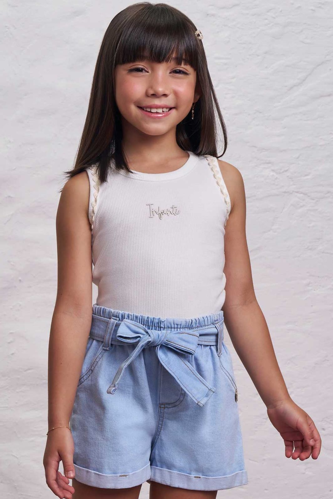 Regata em canelado liz 98778 Infanti Infantil Menina Regata em canelado liz 98778 Infanti Infantil Menina