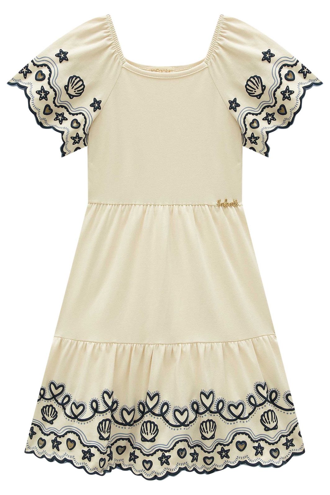 Vestido em cotton 21729 Infanti Infantil Menina Vestido em cotton 21729 Infanti Infantil Menina