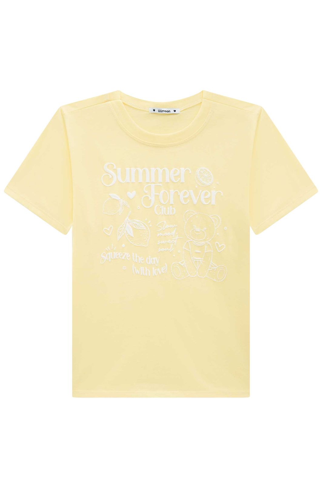 Camiseta comfy em meia malha 94909 Lilimoon Teen Menina Camiseta comfy em meia malha 94909 Lilimoon Teen Menina