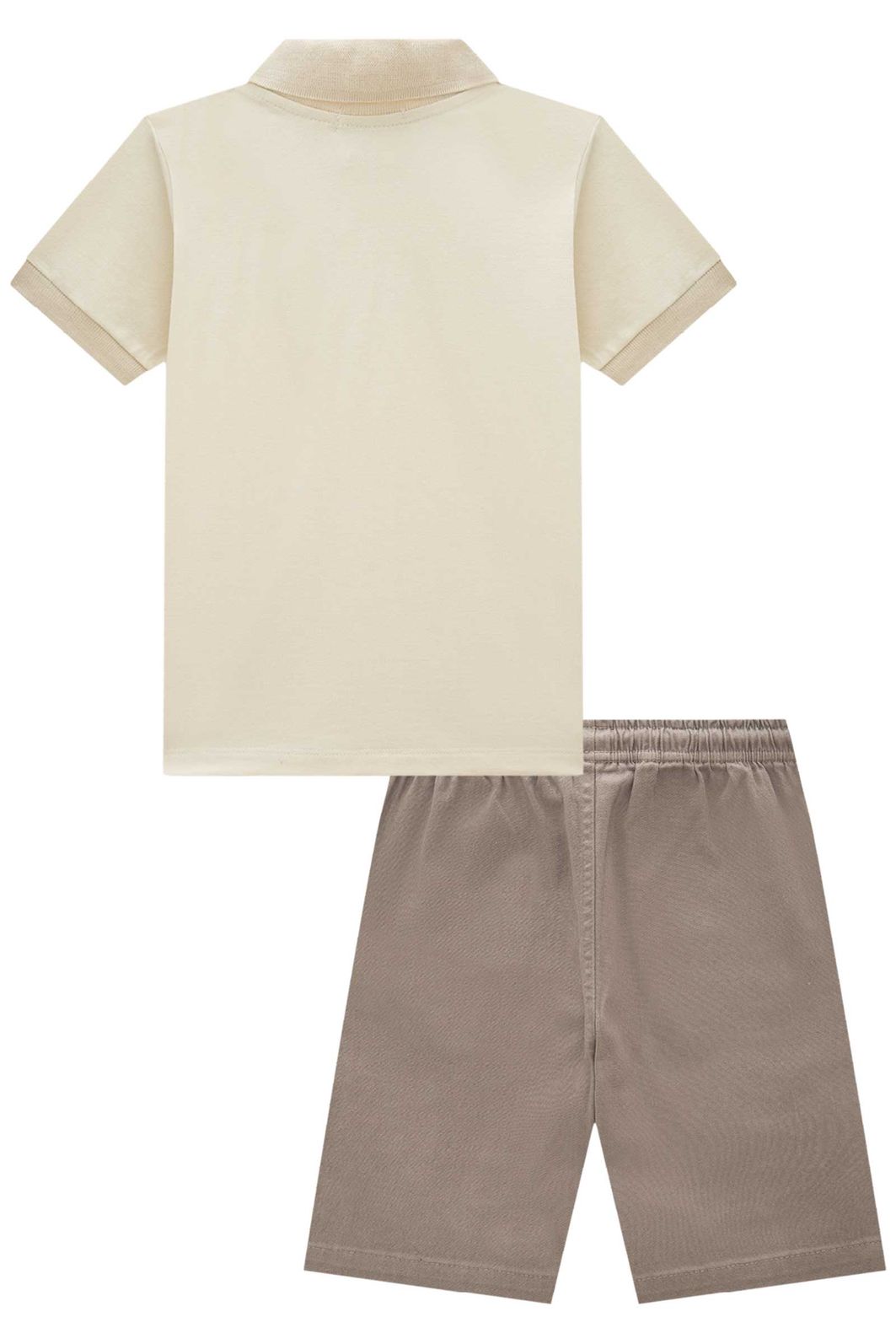 Conjunto de camisa polo em piquet com elastano e bermuda em sarja stretch com elastano 93147 LucBoo Infantil Menino Conjunto de camisa polo em piquet com elastano e bermuda em sarja stretch com elastano 93147 LucBoo Infantil Menino