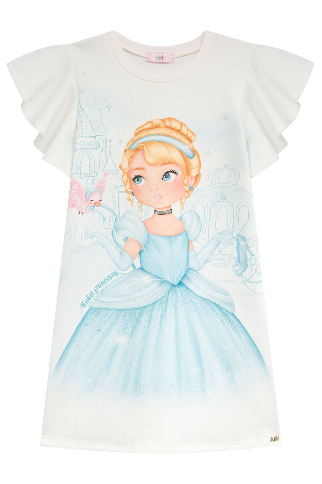 Vestido em molecotton 96808 Kukiê Infantil Menina Vestido em molecotton 96808 Kukiê Infantil Menina