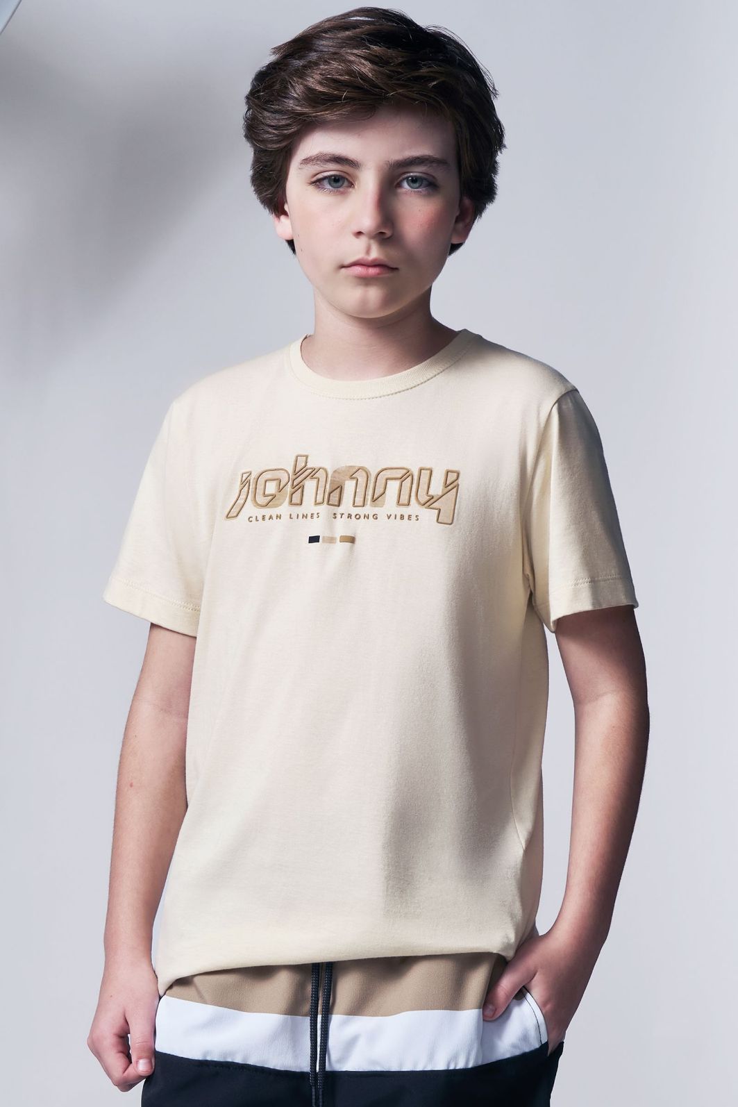 Camiseta em meia malha 96016 Johnny Fox Teen Menino Camiseta em meia malha 96016 Johnny Fox Teen Menino