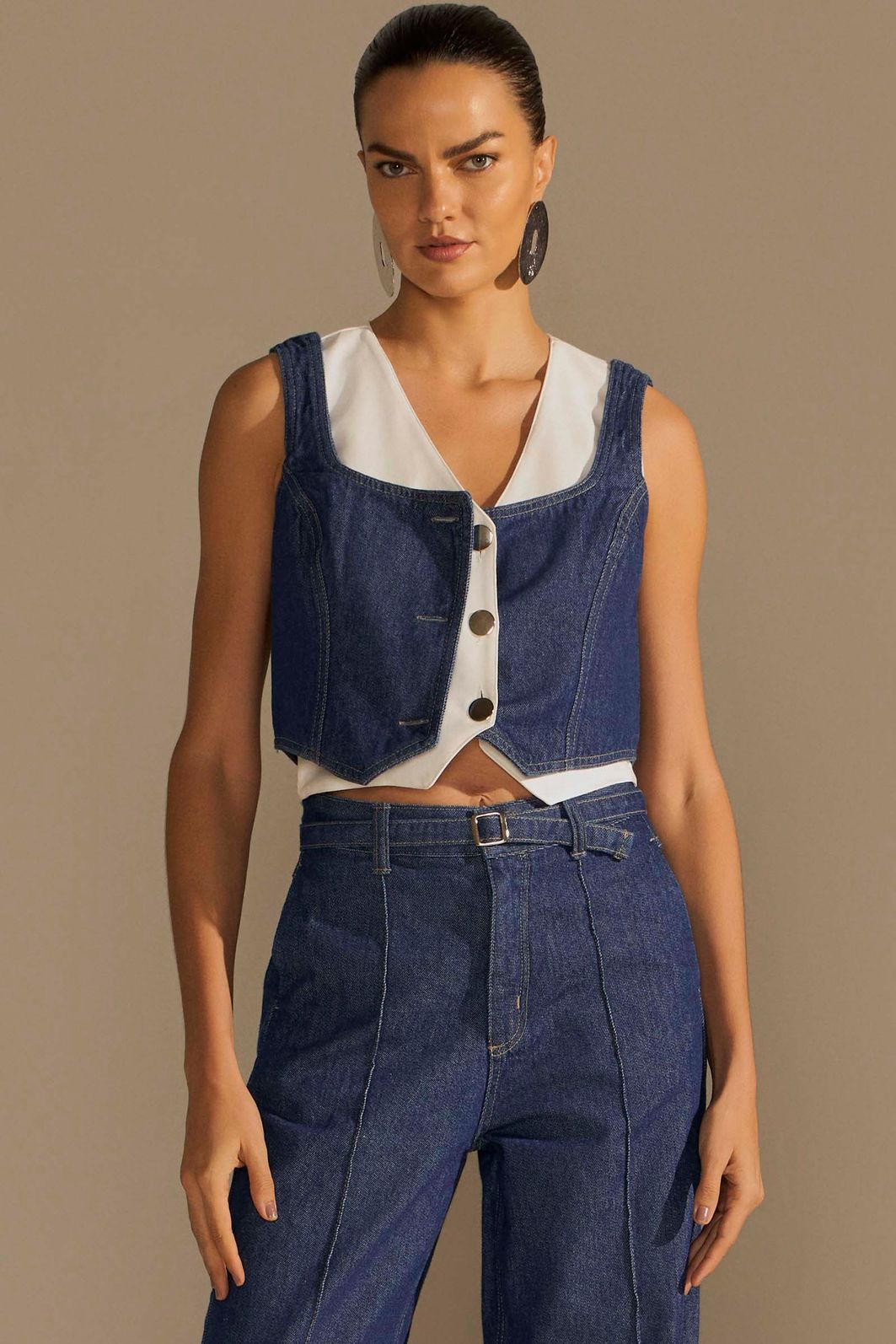 Colete em denim 94984 Linzzi Colete em denim 94984 Linzzi