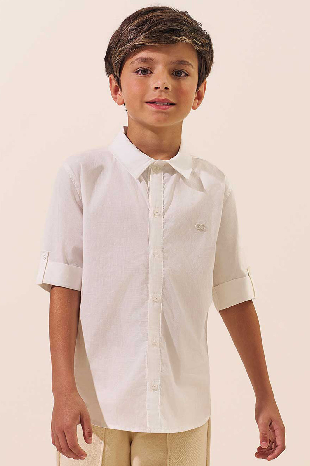 Camisa em tricoline mônaco com elastano 94787 LucBoo Infantil Menino Camisa em tricoline mônaco com elastano 94787 LucBoo Infantil Menino