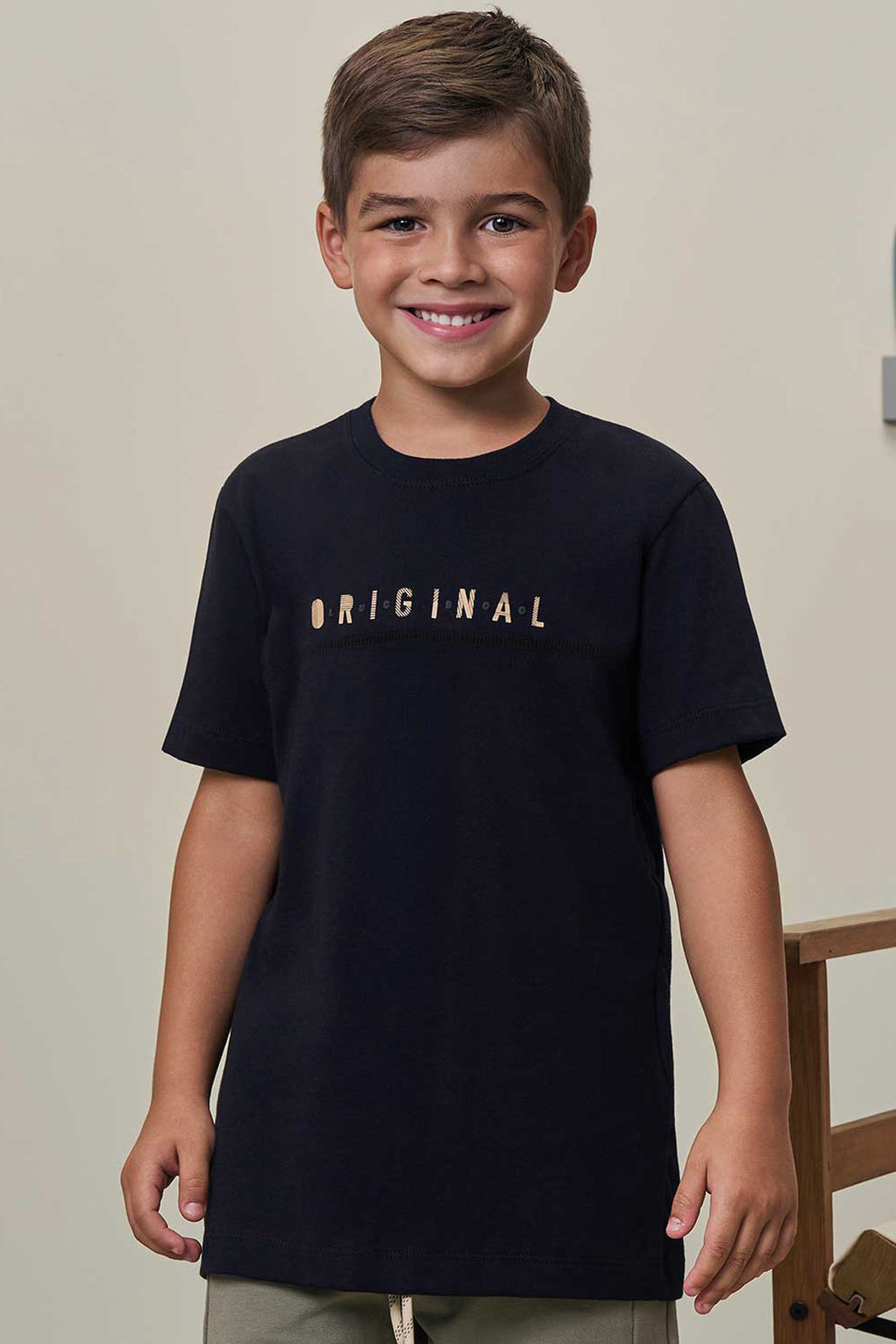 Camiseta em meia malha 99601 LucBoo Infantil Menino Camiseta em meia malha 99601 LucBoo Infantil Menino