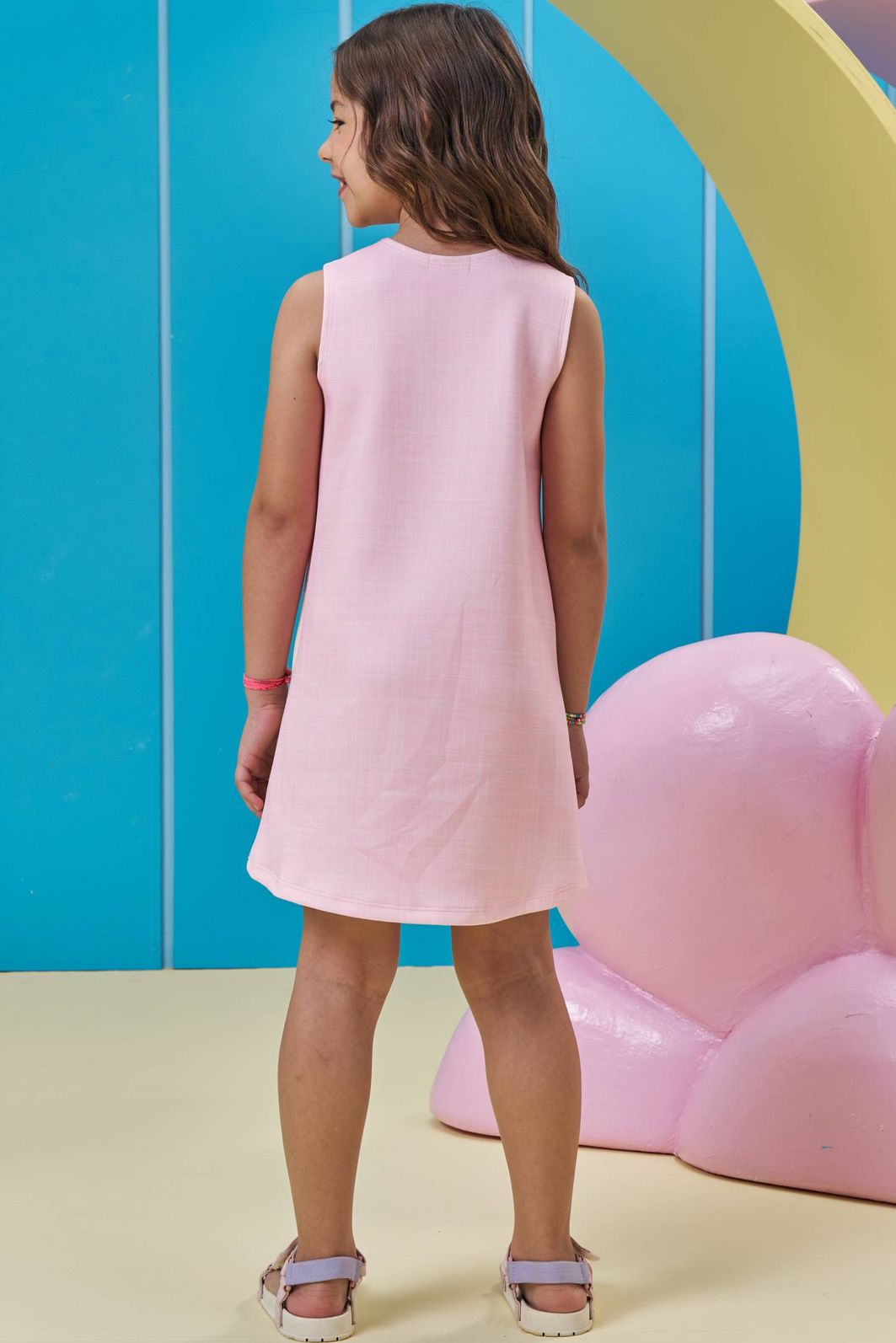 Vestido em fly tech 95561 Kukiê Infantil Menina Vestido em fly tech 95561 Kukiê Infantil Menina