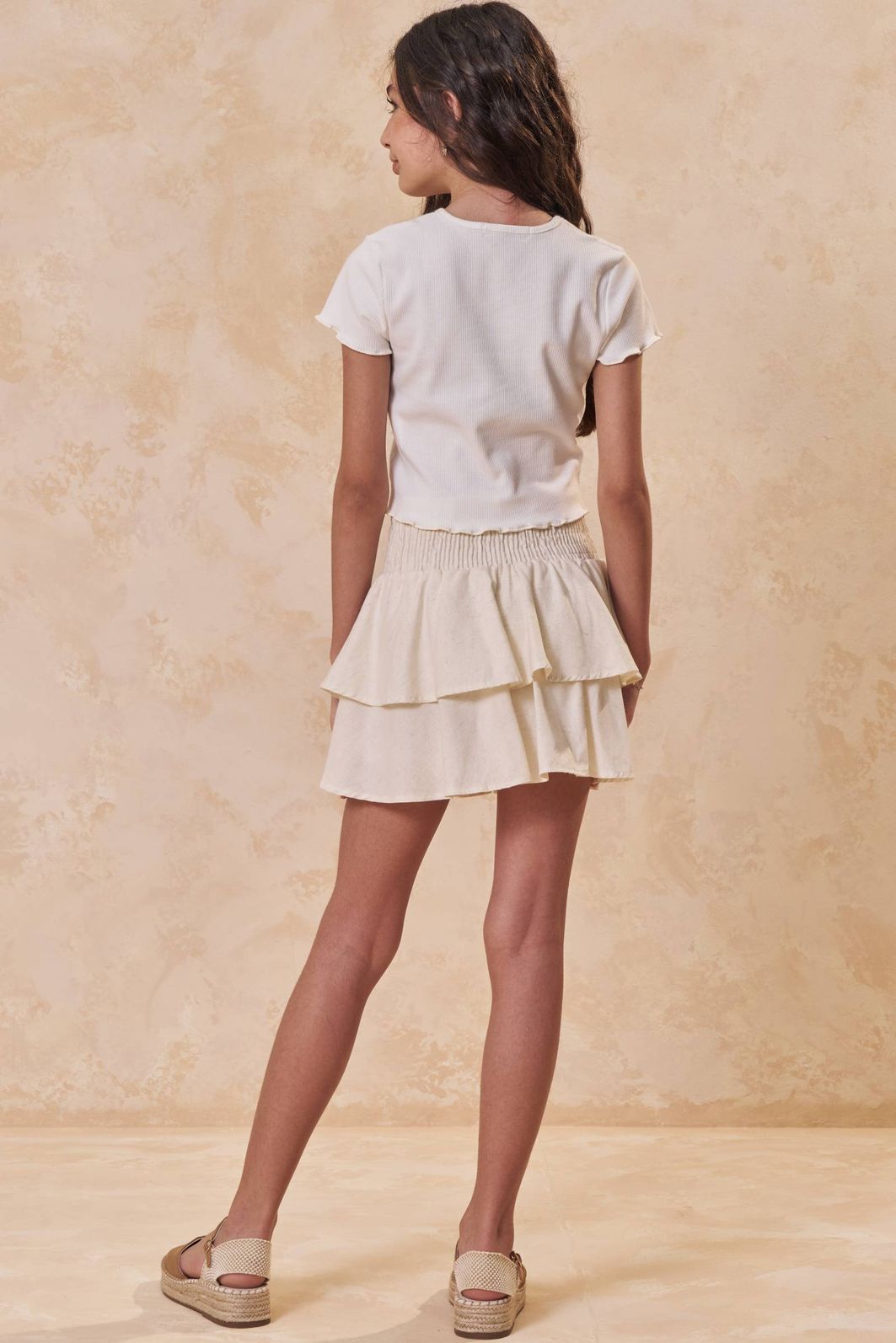 Conjunto de blusa em canelado liz e saia em linho deluxe com shorts embutido 95213 Lilimoon Teen Menina Conjunto de blusa em canelado liz e saia em linho deluxe com shorts embutido 95213 Lilimoon Teen Menina