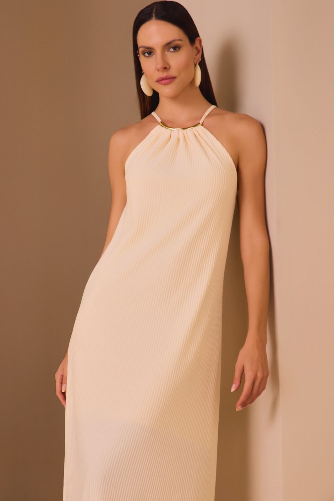 Vestido maxi midi em malha texturizada premium com elastano 97733 Linzzi Vestido maxi midi em malha texturizada premium com elastano 97733 Linzzi