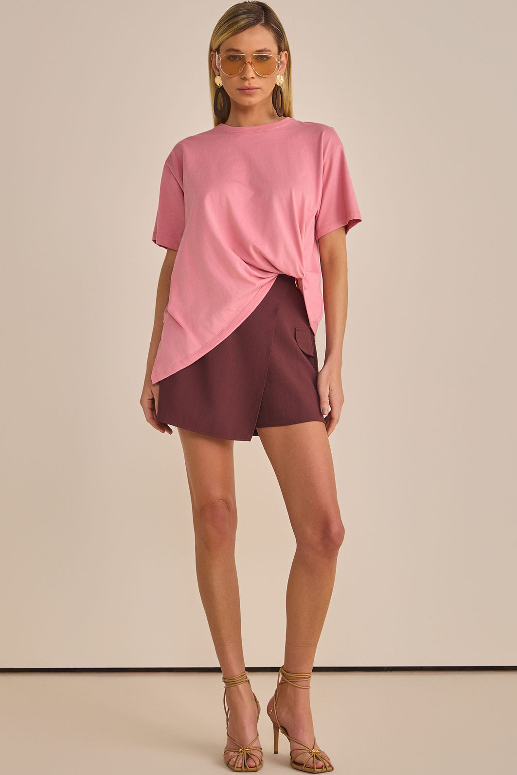 Blusa em meia malha assimétrica 90235 Linzzi