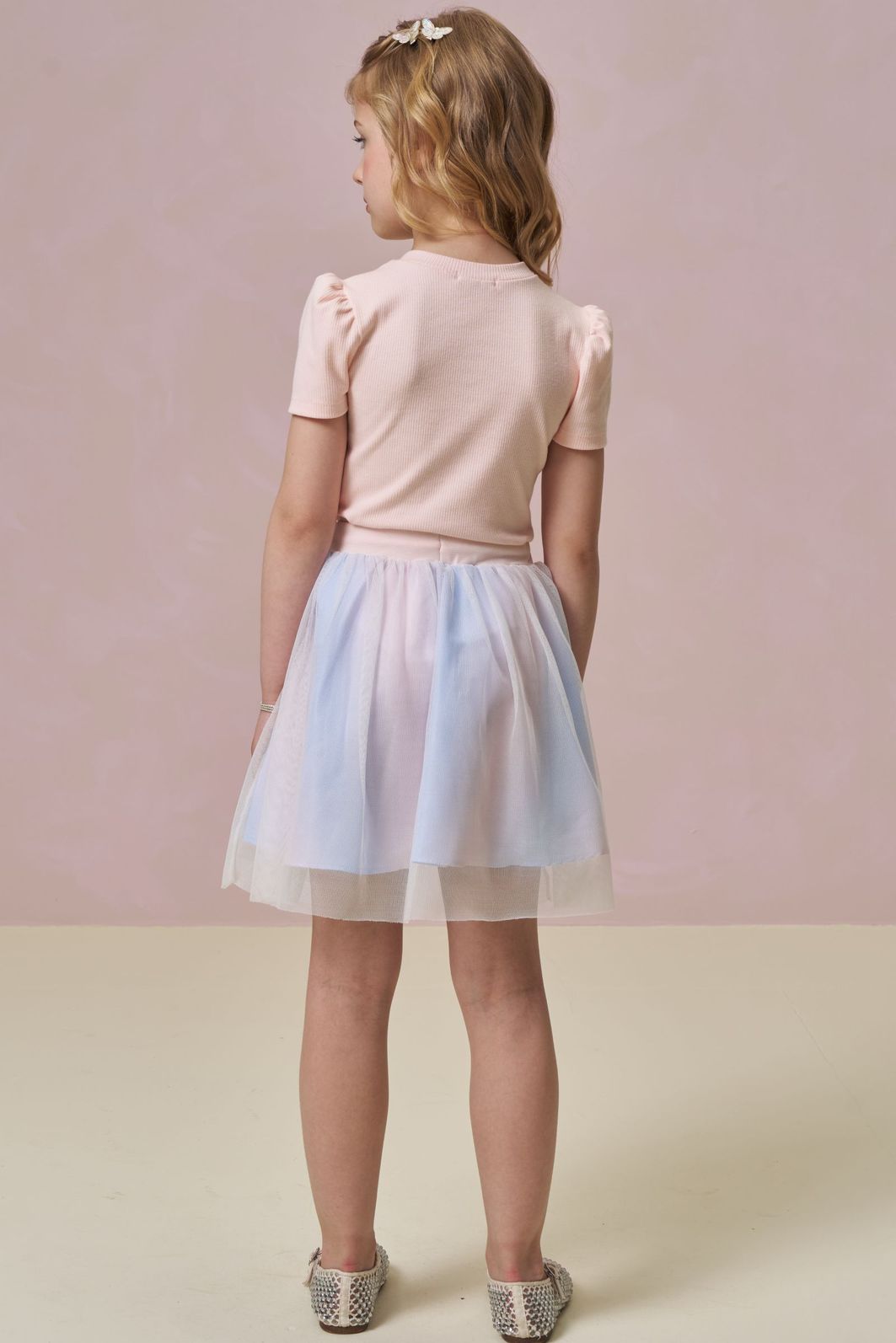 Conjunto de blusa em canelado liz e saia em tule com elastano. Com shorts embutido 97341 Infanti Infantil Menina Conjunto de blusa em canelado liz e saia em tule com elastano. Com shorts embutido 97341 Infanti Infantil Menina