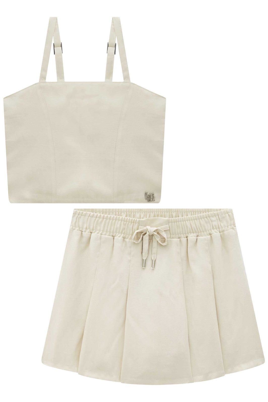 Conjunto de top e saia em alfaiataria brunello com shorts embutido 95658 Lilimoon Teen Menina
