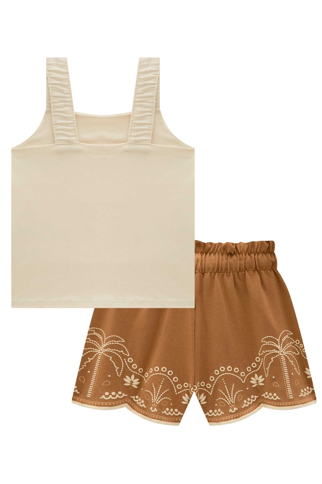 Conjunto de blusa e shorts em cotton 21817 Kukiê Infantil Menina Conjunto de blusa e shorts em cotton 21817 Kukiê Infantil Menina