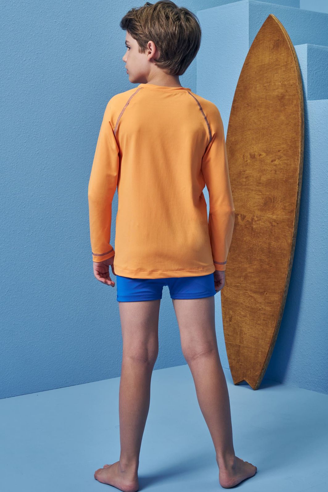 Conjunto de camiseta e sunga em malha uv dry com proteção UV50+ 99036 Johnny Fox Teen Menino Conjunto de camiseta e sunga em malha uv dry com proteção UV50+ 99036 Johnny Fox Teen Menino