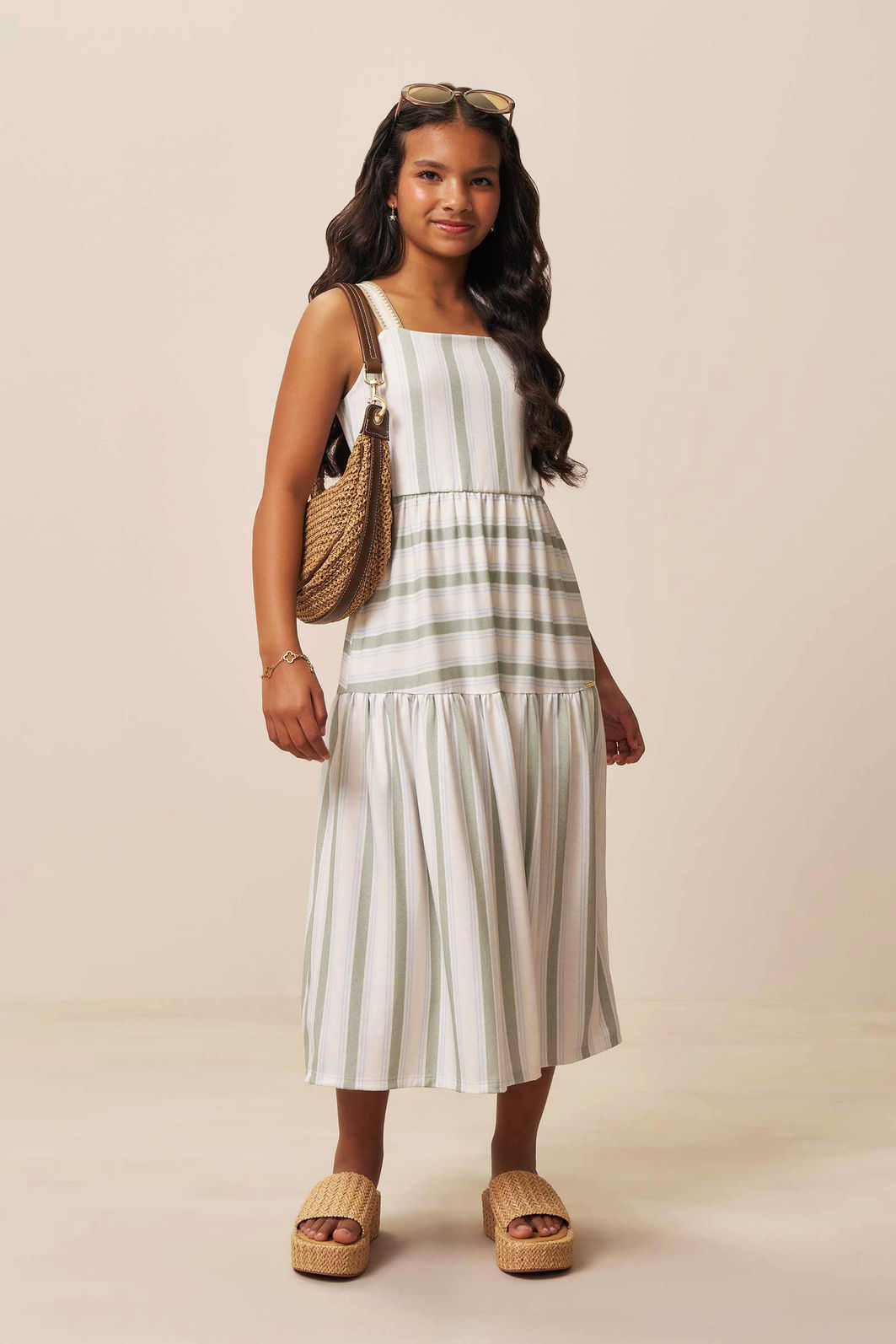 Vestido midi em malha fresh 94428 Vic Teen Menina Vestido midi em malha fresh 94428 Vic Teen Menina