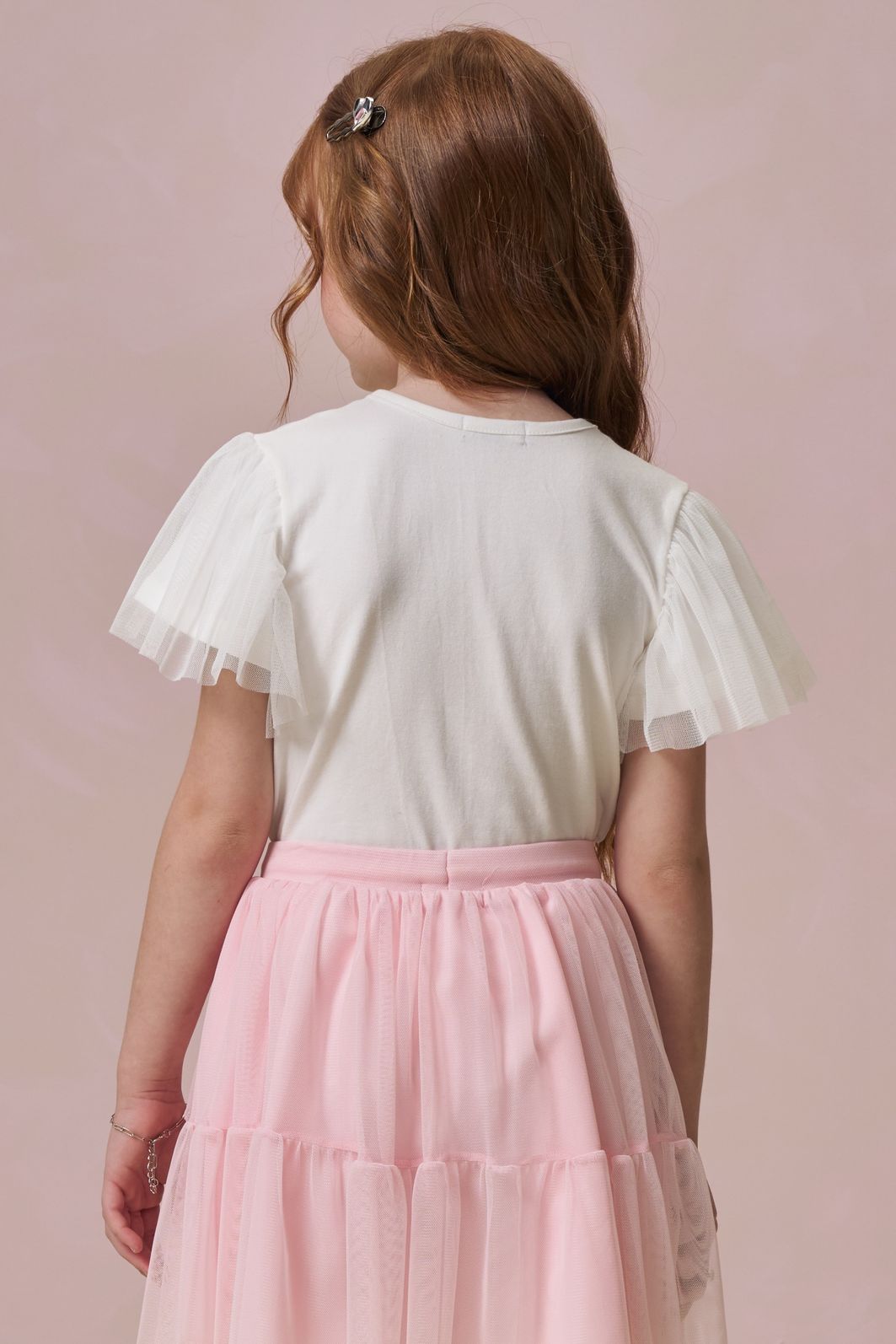 Blusa em cotton e tule 95884 Infanti Infantil Menina Blusa em cotton e tule 95884 Infanti Infantil Menina