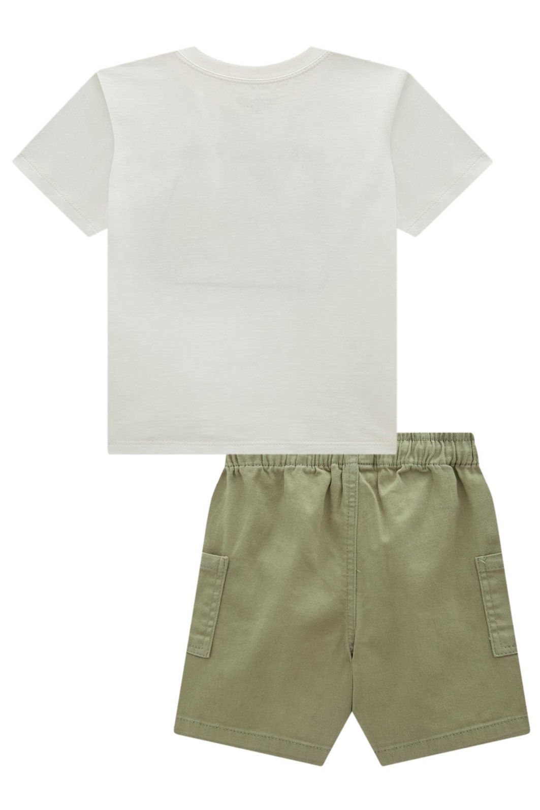 Conjunto de camiseta em meia malha e bermuda em sarja ônix com elastano 99059 LucBoo Infantil Menino Conjunto de camiseta em meia malha e bermuda em sarja ônix com elastano 99059 LucBoo Infantil Menino