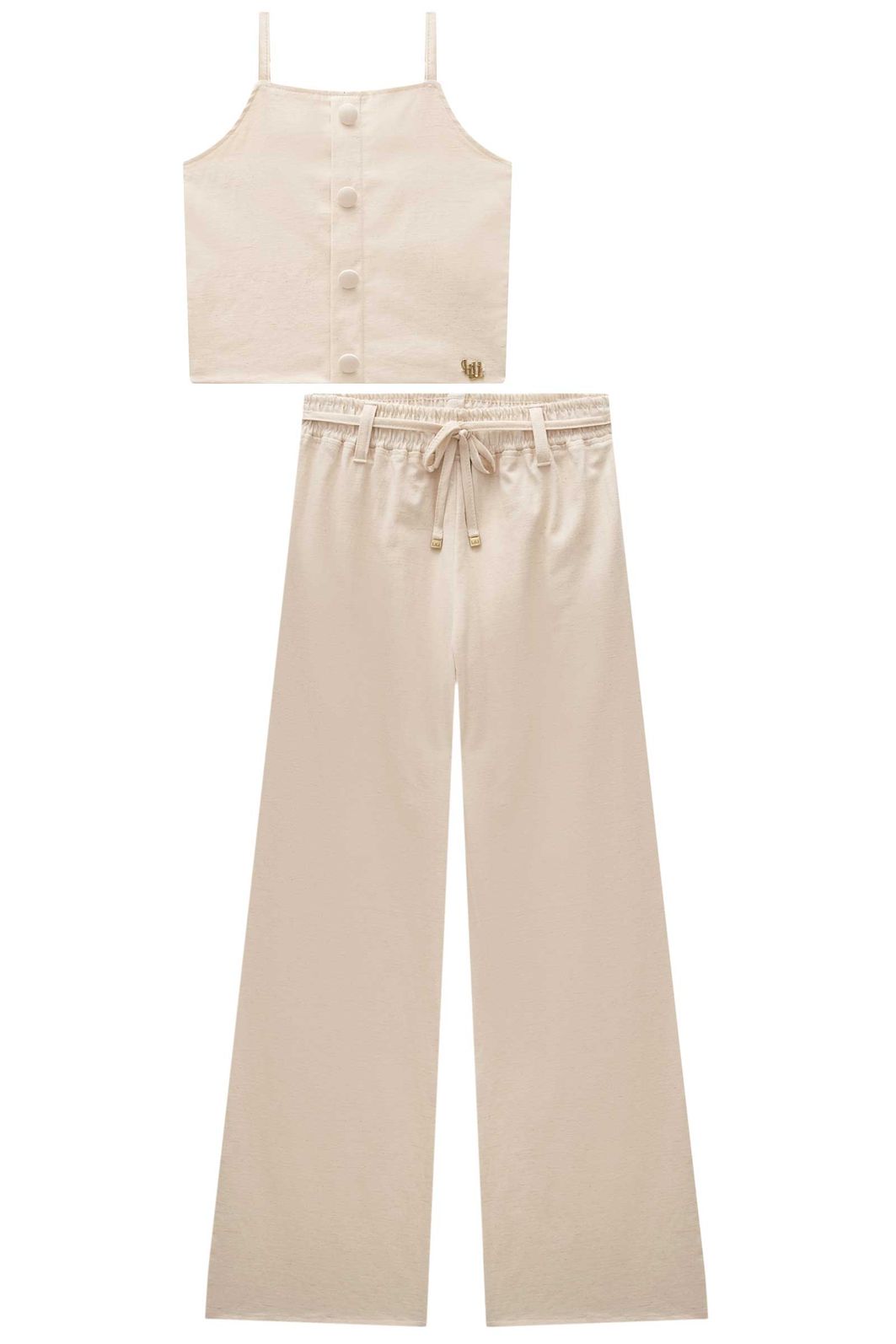 Conjunto de top e calça em linho santorini 99457 Lilimoon Teen Menina Conjunto de top e calça em linho santorini 99457 Lilimoon Teen Menina
