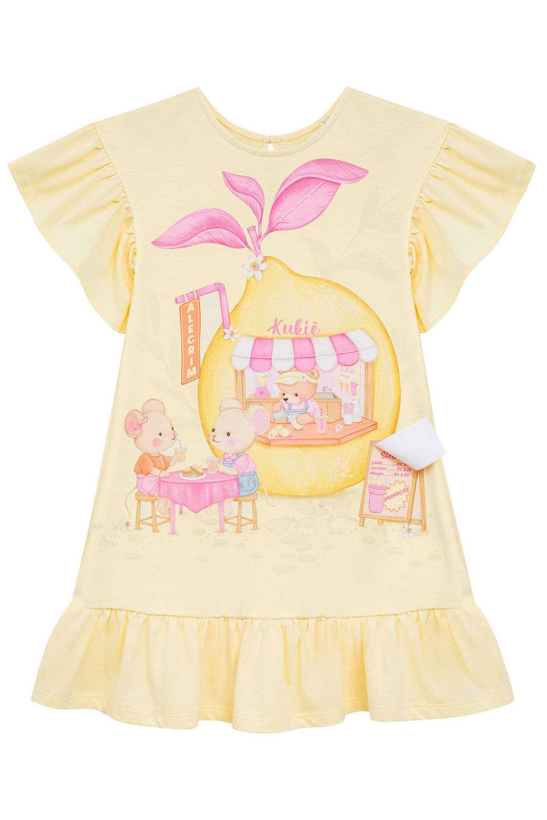 Vestido em meia malha 94252 Kukiê Infantil Menina Vestido em meia malha 94252 Kukiê Infantil Menina