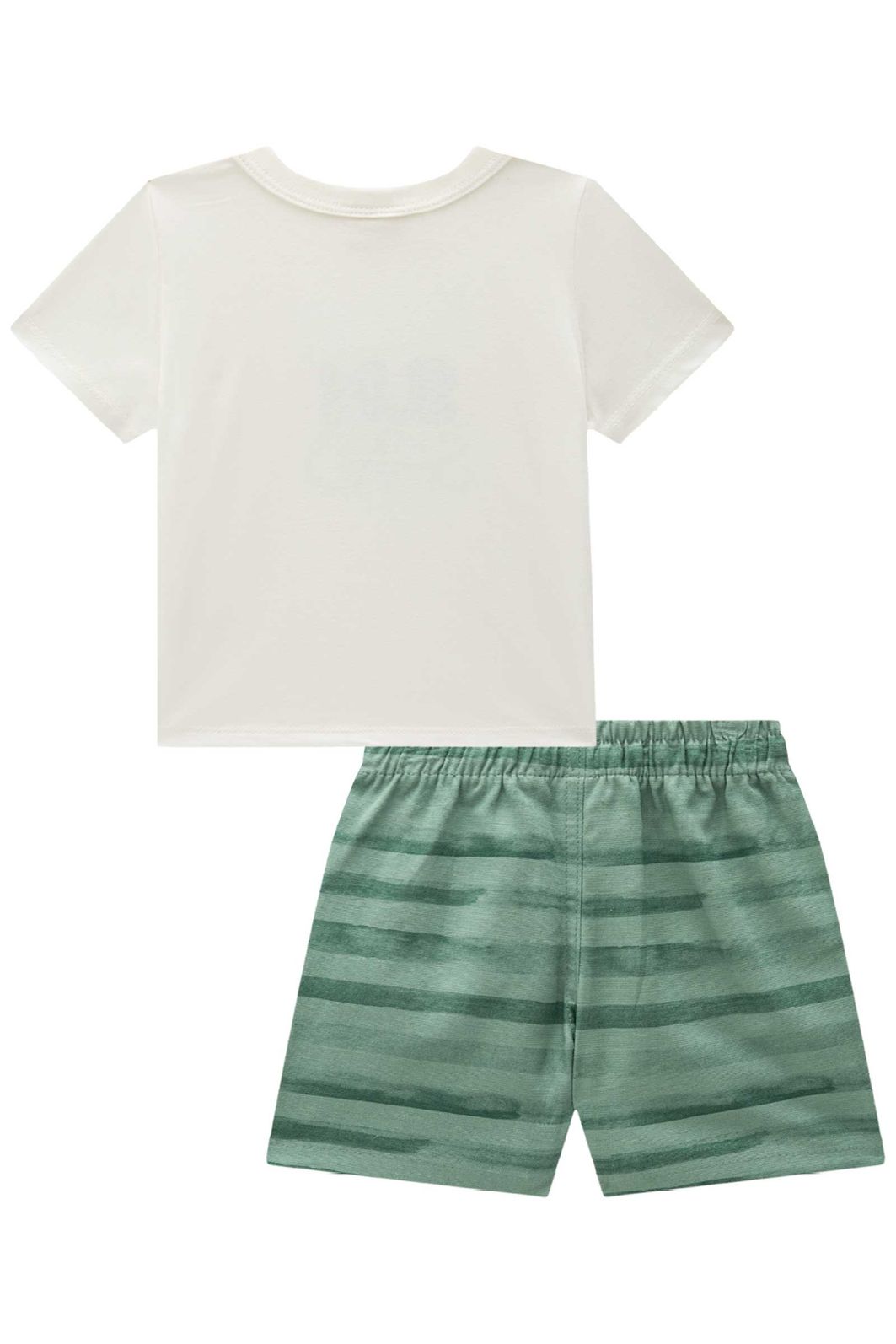Conjunto de camiseta em meia malha e bermuda em linho santorine com elastano 92885 LucBoo Bebê Menino Conjunto de camiseta em meia malha e bermuda em linho santorine com elastano 92885 LucBoo Bebê Menino
