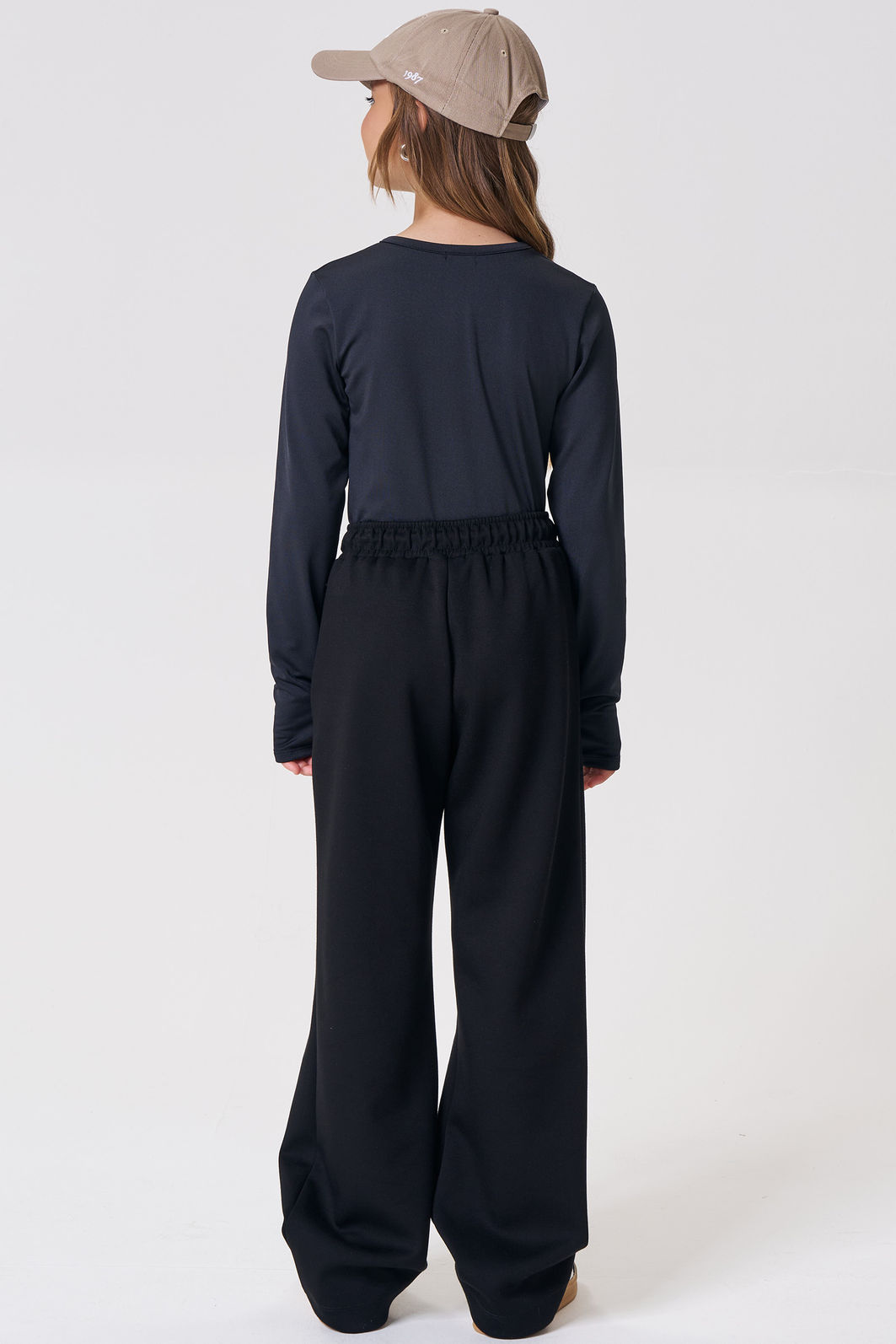 Calça wide leg em malha tecno new 90865 Vic Teen Menina Calça wide leg em malha tecno new 90865 Vic Teen Menina