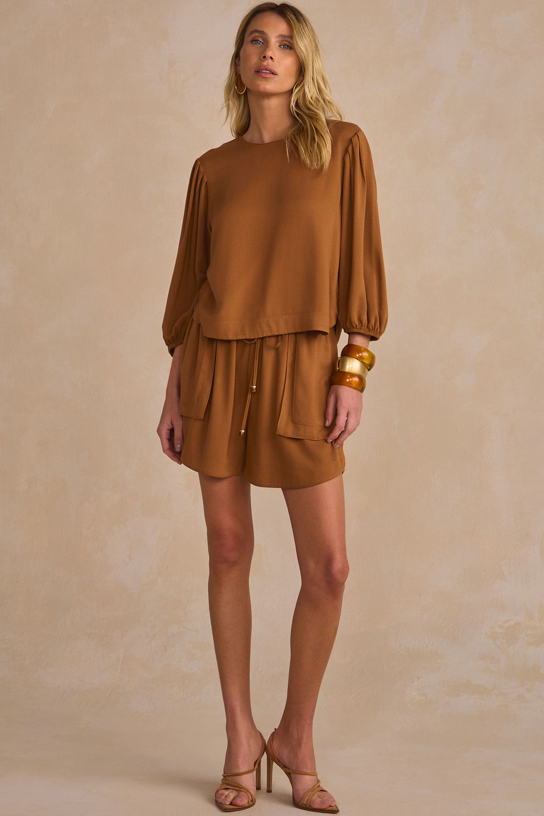 Shorts em blend de viscose 91876 Linzzi