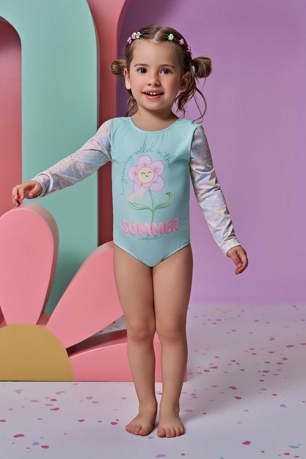 Maiô em malha UV dry com proteção UV 50+ 93189 Infanti Bebê Menina Maiô em malha UV dry com proteção UV 50+ 93189 Infanti Bebê Menina