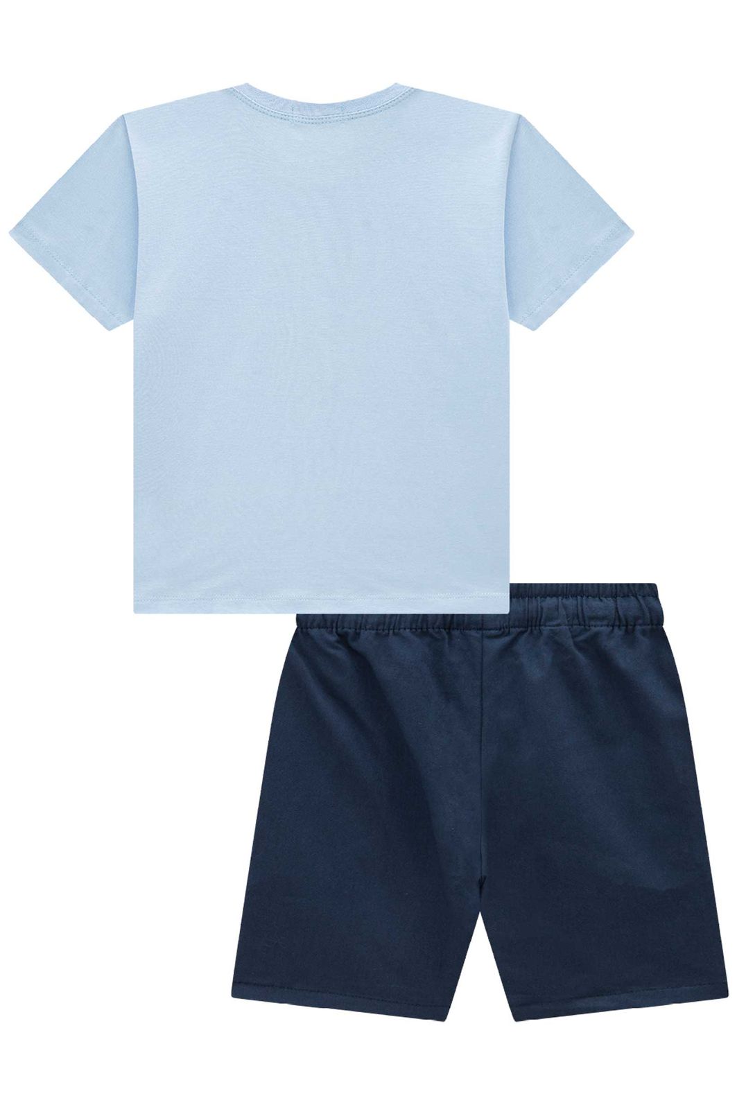 Conjunto de camiseta em meia malha e bermuda em sarja girassol com elastano 96226 LucBoo Infantil Menino Conjunto de camiseta em meia malha e bermuda em sarja girassol com elastano 96226 LucBoo Infantil Menino