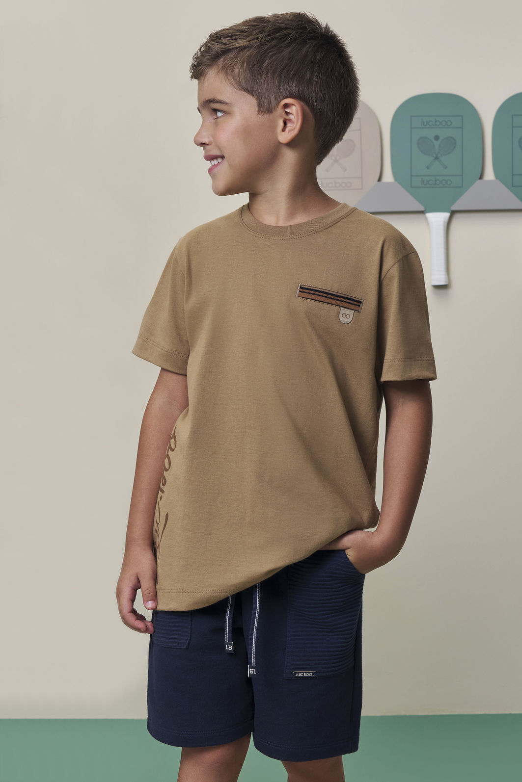 Camiseta em meia malha 98414 LucBoo Infantil Menino Camiseta em meia malha 98414 LucBoo Infantil Menino