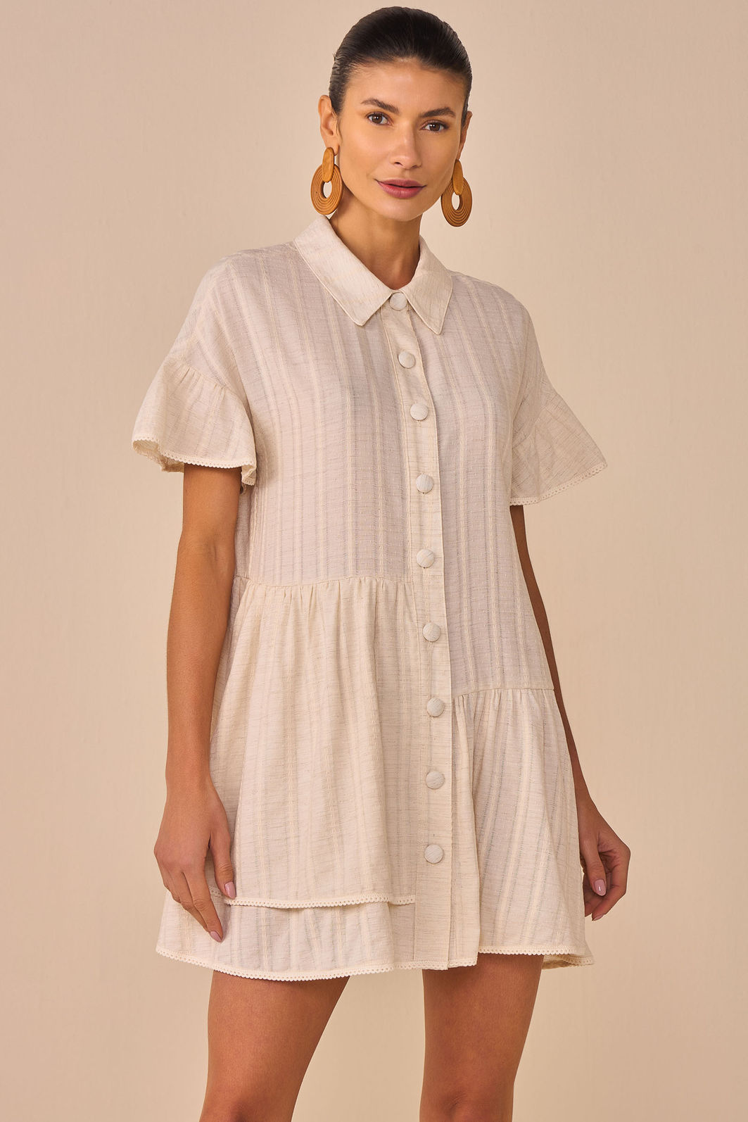 Vestido em linho maquinetado. Acompanha vestido forro em malha 97222 Linzzi Vestido em linho maquinetado. Acompanha vestido forro em malha 97222 Linzzi