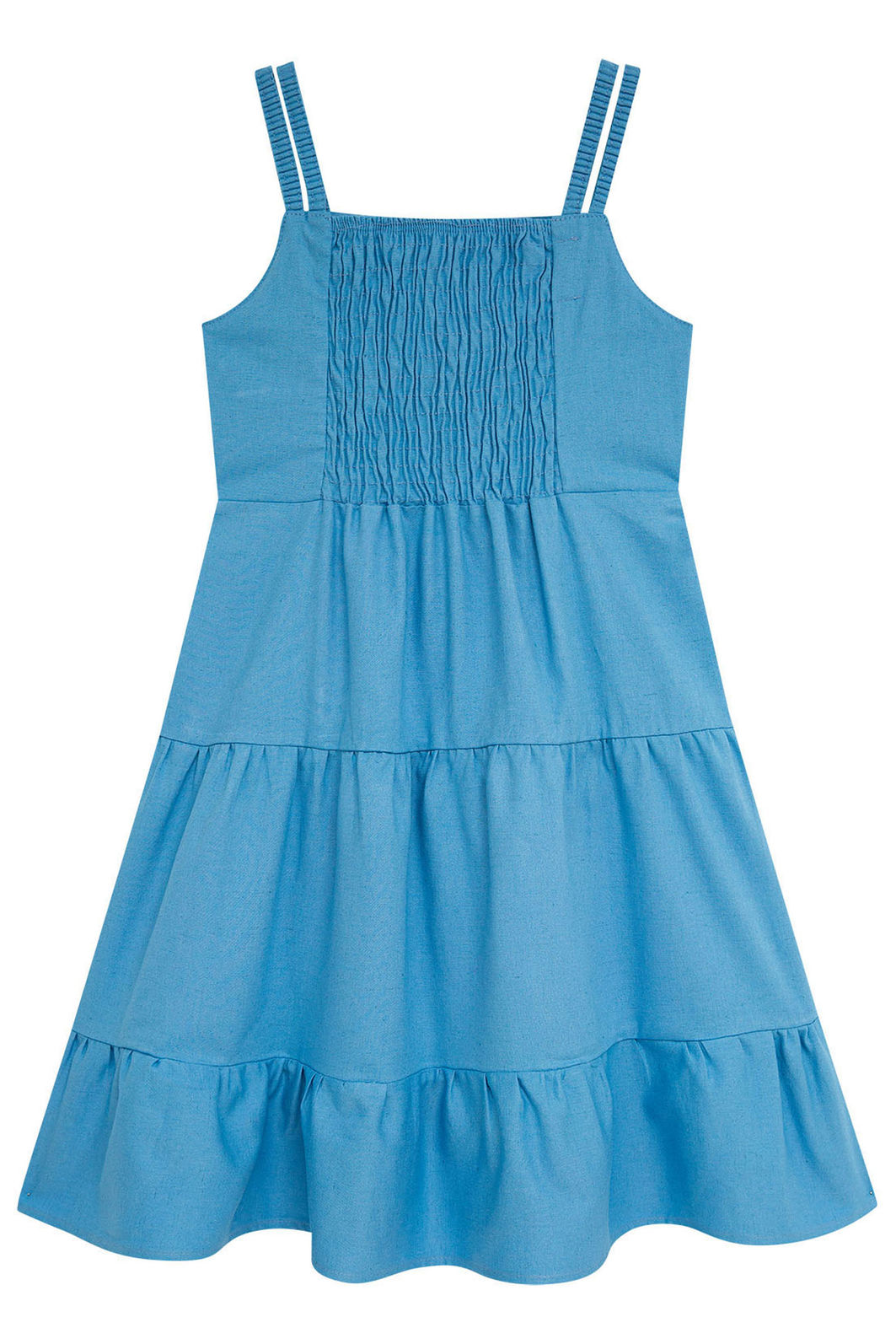 Vestido em linho santorine 95902 Kukiê Infantil Menina Vestido em linho santorine 95902 Kukiê Infantil Menina
