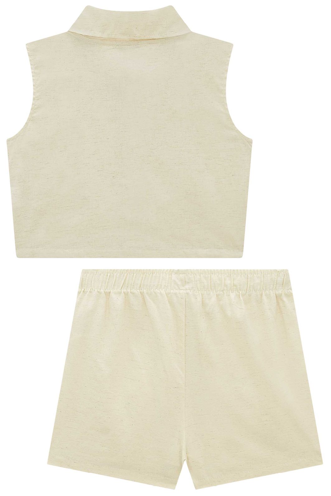 Conjunto de camisa e shorts em linho com elastano 92717 Vic Teen Menina Conjunto de camisa e shorts em linho com elastano 92717 Vic Teen Menina