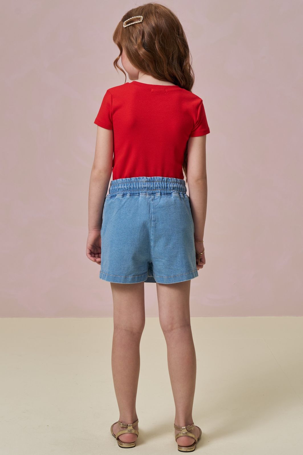 Short saia em jeans com elastano 94639 Infanti Infantil Menina Short saia em jeans com elastano 94639 Infanti Infantil Menina