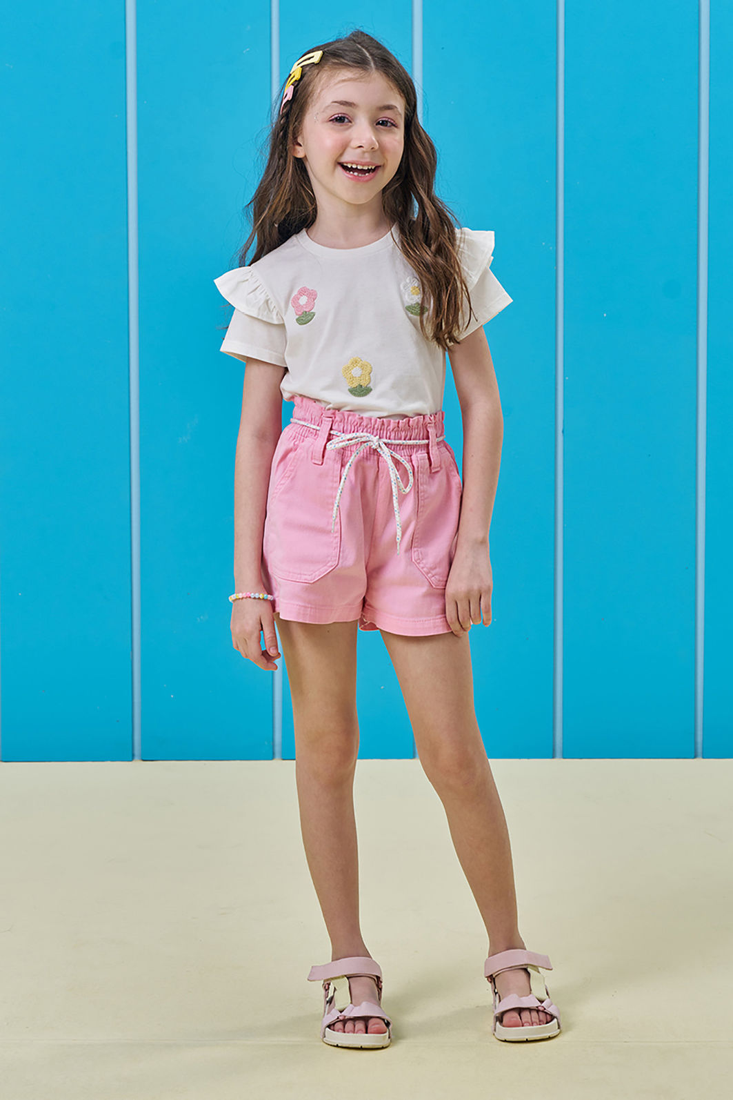 Shorts em sarja com elastano 94823 Kukiê Infantil Menina Shorts em sarja com elastano 94823 Kukiê Infantil Menina