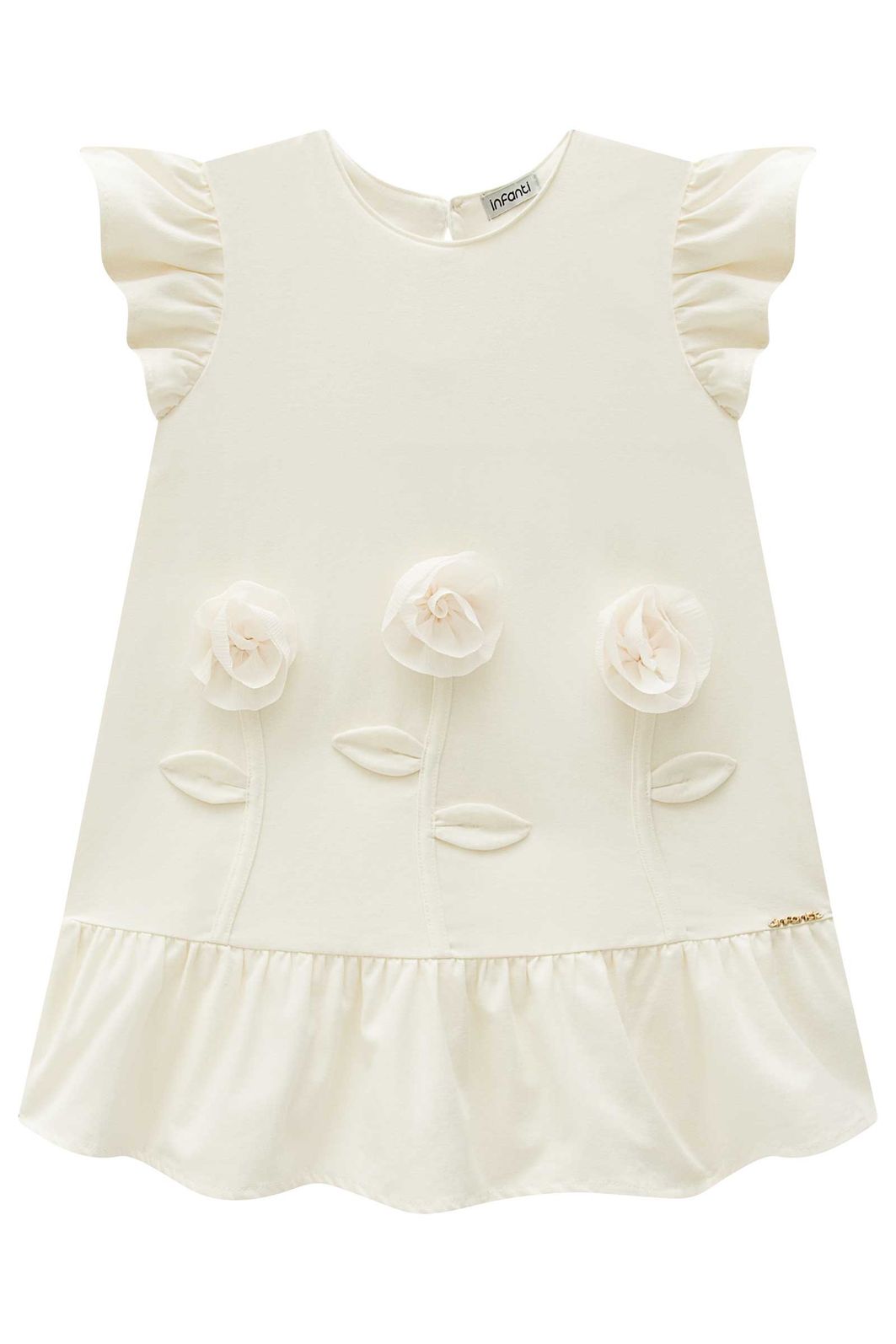 Vestido em sarja com elastano 97161 Infanti Infantil Menina Vestido em sarja com elastano 97161 Infanti Infantil Menina